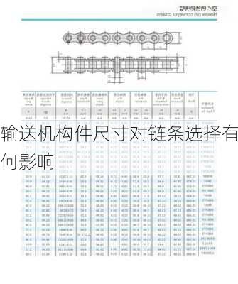 输送机构件尺寸对链条选择有何影响