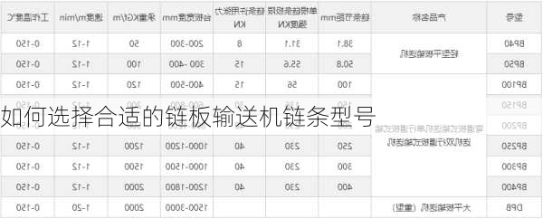 如何选择合适的链板输送机链条型号