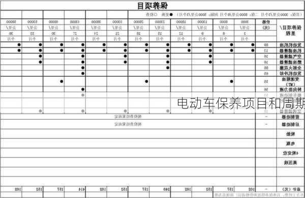 电动车保养项目和周期