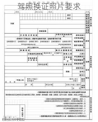 驾照换证照片要求