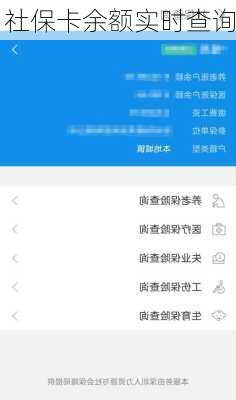 社保卡余额实时查询