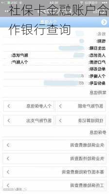 社保卡金融账户合作银行查询