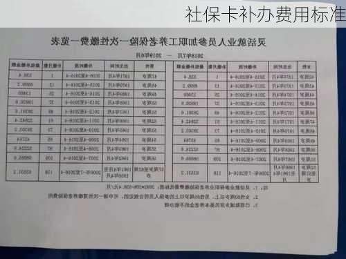 社保卡补办费用标准