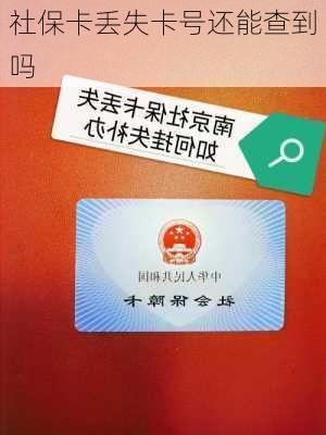 社保卡丢失卡号还能查到吗