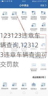 123123违章车辆查询,123123违章车辆查询可以交罚款