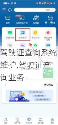 驾驶证查询系统维护,驾驶证查询业务