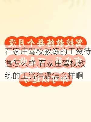 石家庄驾校教练的工资待遇怎么样,石家庄驾校教练的工资待遇怎么样啊