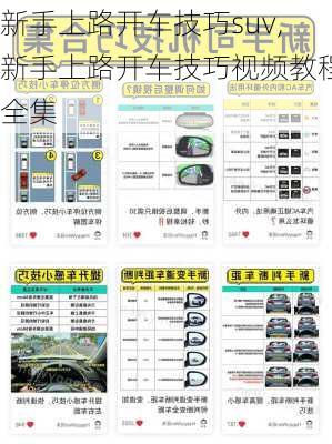 新手上路开车技巧suv,新手上路开车技巧视频教程全集