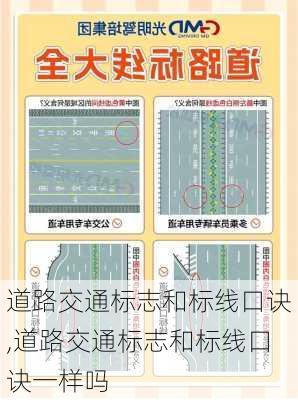 道路交通标志和标线口诀,道路交通标志和标线口诀一样吗