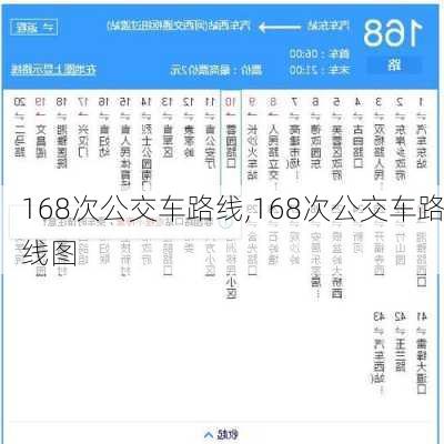 168次公交车路线,168次公交车路线图