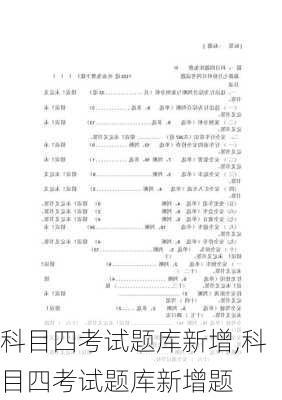 科目四考试题库新增,科目四考试题库新增题