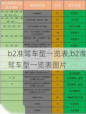 b2准驾车型一览表,b2准驾车型一览表图片