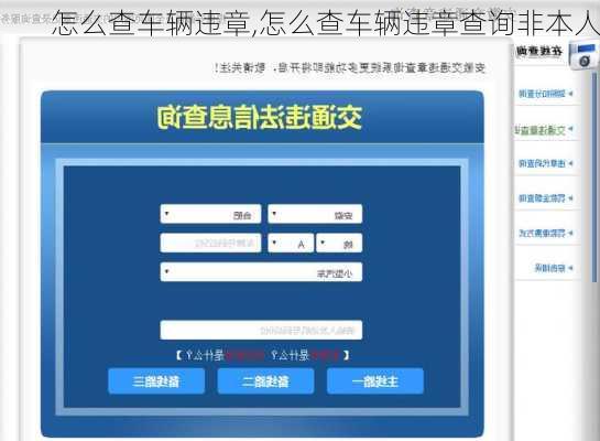 怎么查车辆违章,怎么查车辆违章查询非本人