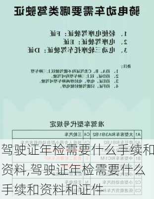 驾驶证年检需要什么手续和资料,驾驶证年检需要什么手续和资料和证件