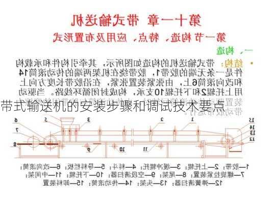 带式输送机的安装步骤和调试技术要点